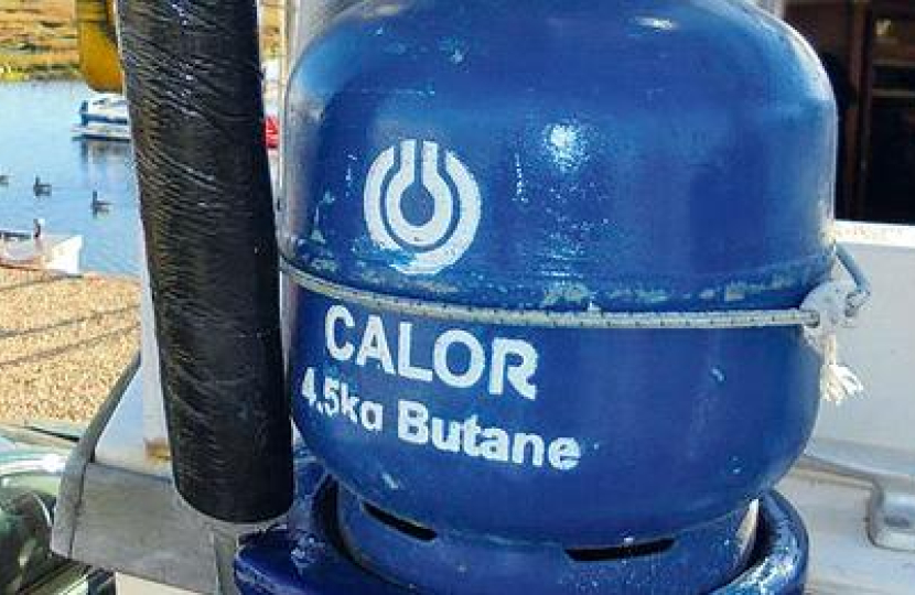 A gas cylinder