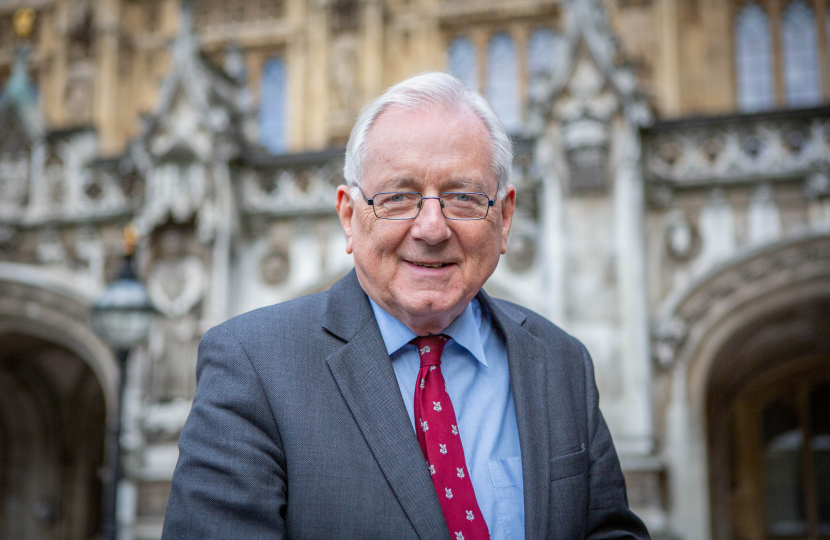 Sir Peter outside Parliament