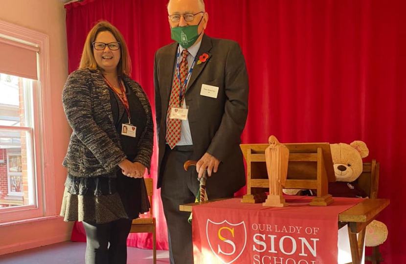 Sir Peter at Our Lady of Sion School