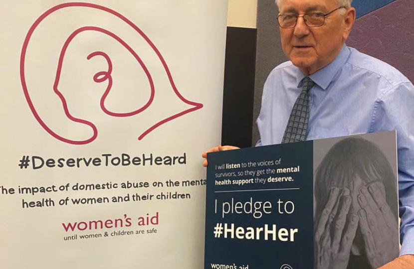 Sir Peter pledging to #HearHer