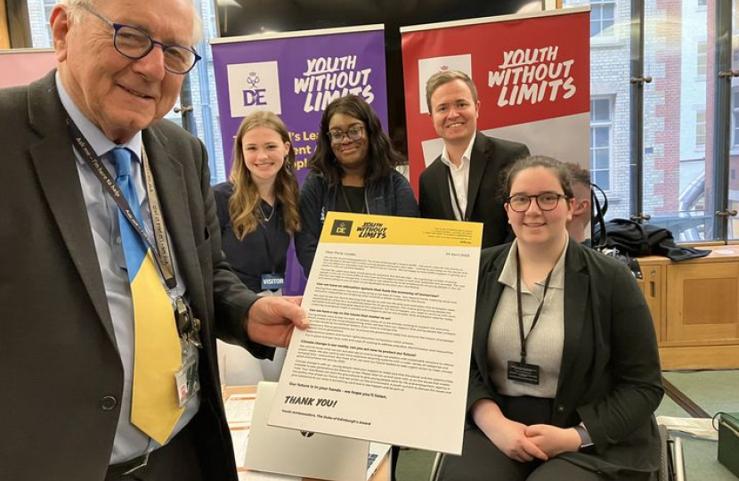 Sir Peter meeting with Duke of Edinburgh Award representatives