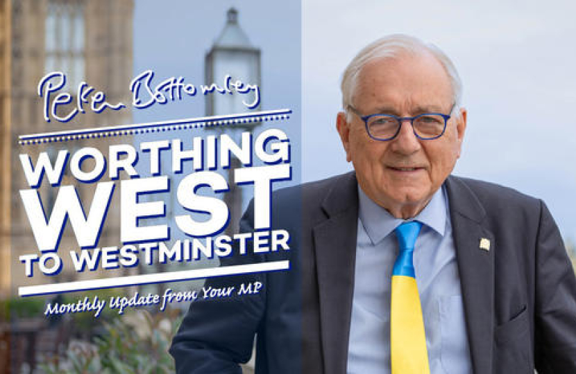 Sir Peter standing in front of Parliament