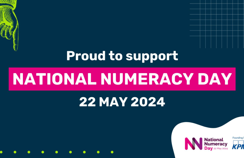 graphic stating "Proud to support National Numeracy Day"