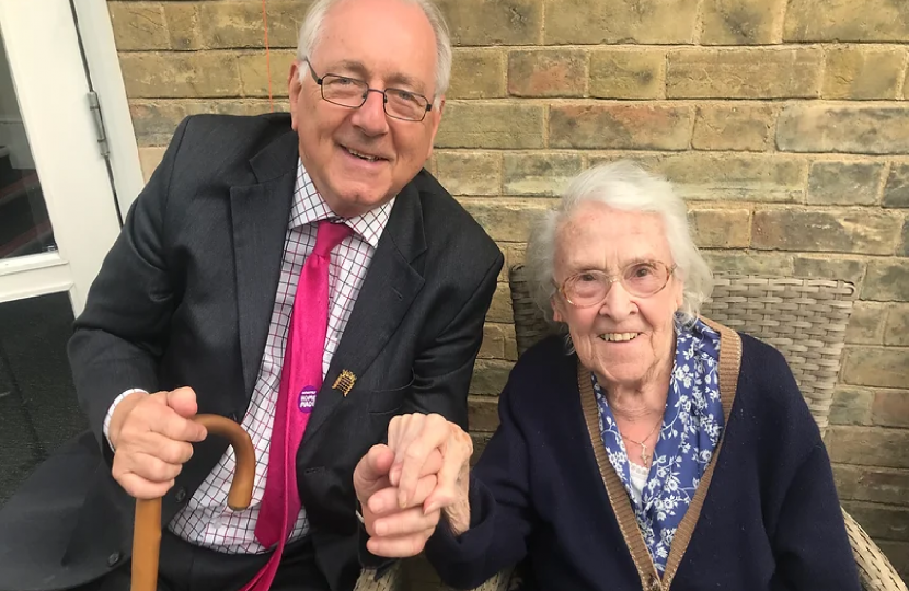 Sir Peter Bottomley with  Joan Cutmore