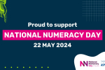 graphic stating "Proud to support National Numeracy Day"