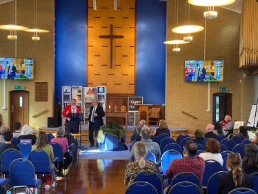 Sir Peter at Offington Methodist Church for Worthing Mental Health Week