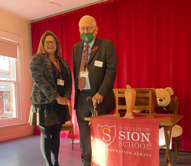 Sir Peter at Our Lady of Sion School