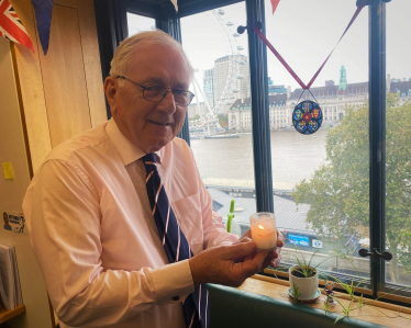 Sir Peter marking Diwali