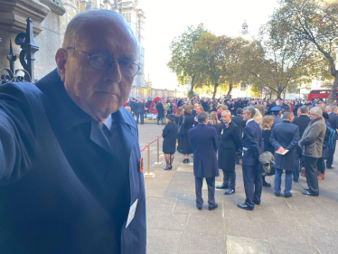 Sir Peter at St Margaret's Church in Parliament Square