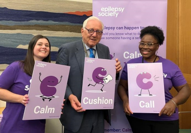 Sir Peter meeting Epilepsy Volunteers