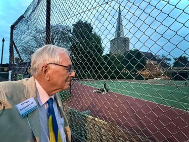 Sir Peter at Tarring Tennis Courts 