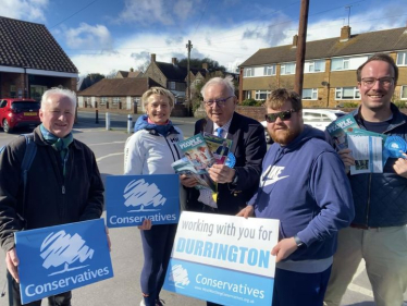 Sir Peter campaigning in Durrington