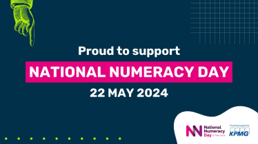 graphic stating "Proud to support National Numeracy Day"