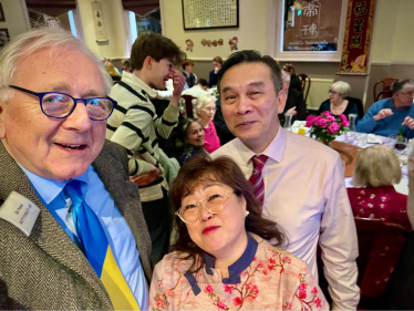 Sir Peter Bottomley with members of local Chinese resturant