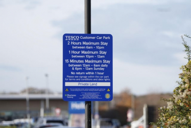 Tesco Parking Sign