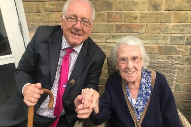 Sir Peter Bottomley with  Joan Cutmore