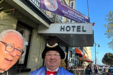 Sir Peter Bottomley with Town Crier Robert Smytherman