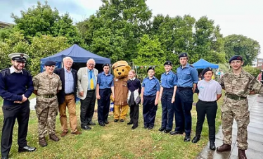 Sir Peter Bottomley at the fayre at Gifford House